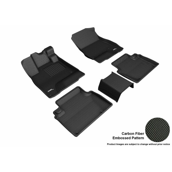 3D Maxpider Kagu R1 R2 Floor Mat for 2018 Honda Clarity Plug-in Hybrid, Black L1HD10001509 - main